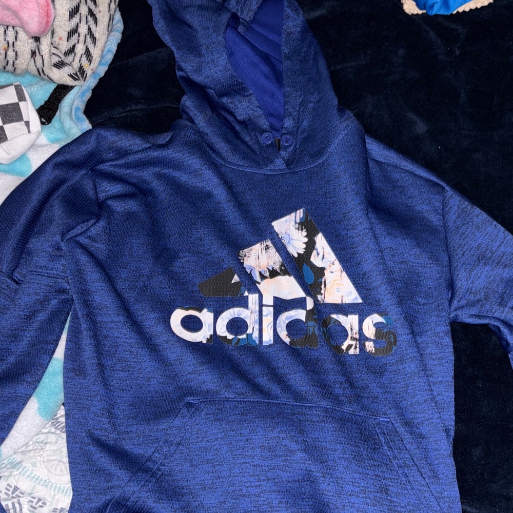 Adidas Royal Blue Pullover Hoodie